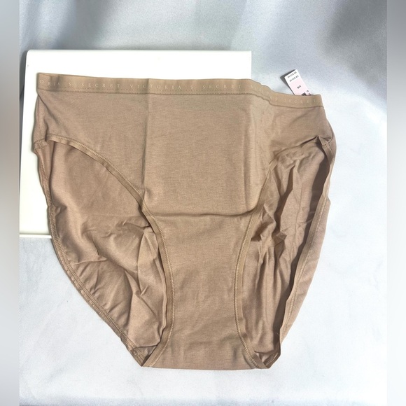 Victoria’s Secret Stretch Cotton High-Leg Brief Panty Tan Color Size L - Picture 7 of 10